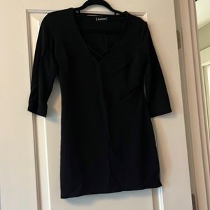 Bebe simple black slip on mini dress
